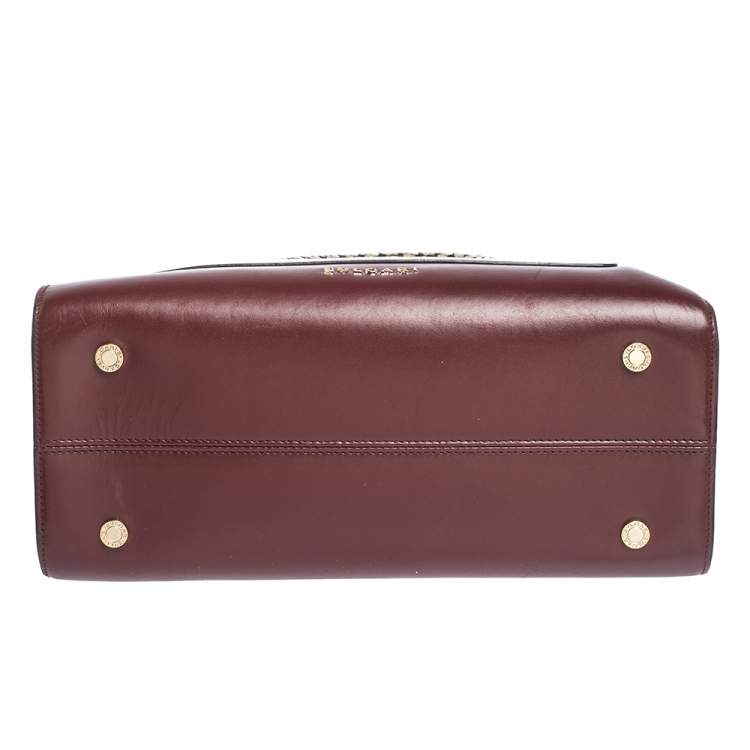 Pre Owned Bvlgari Tricolor Leather Serpenti Scaglie Tote