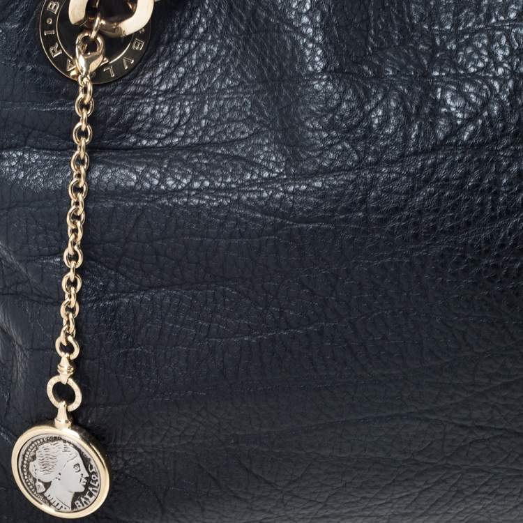 Pre Owned  Bvlgari Black Leather Monete Tote