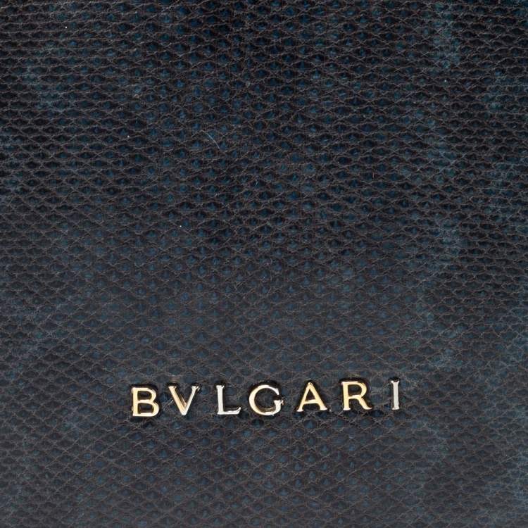 Pre Owned Bvlgari Green Karung Medium Serpenti Forever Shoulder Bag 