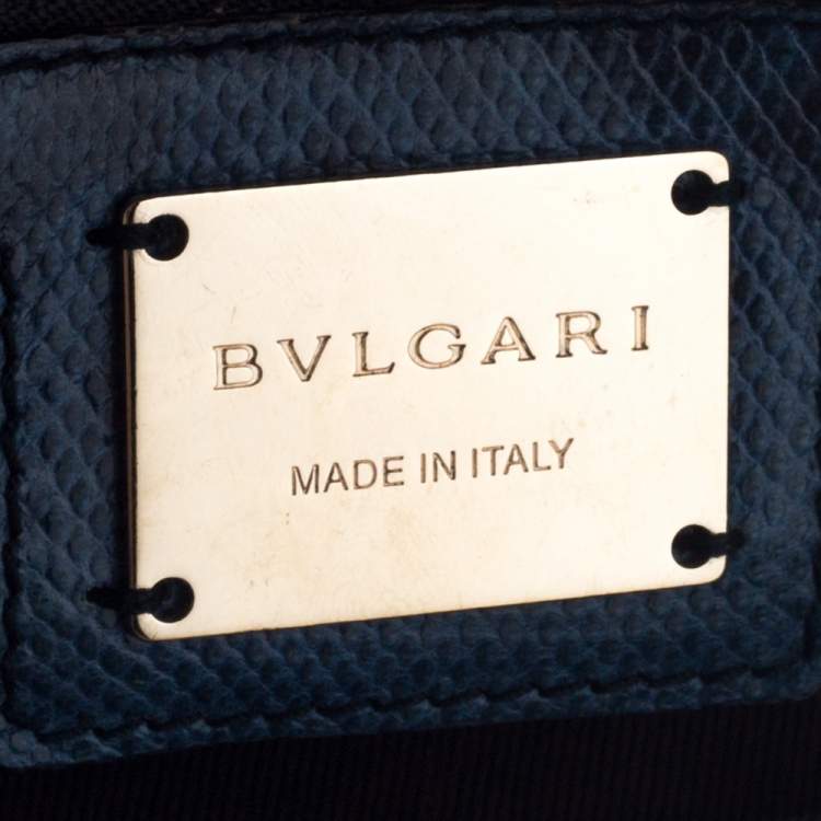 Pre Owned Bvlgari Green Karung Medium Serpenti Forever Shoulder Bag 