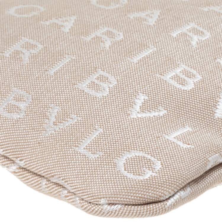 Pre Owned Bvlgari Brown/Beige Mania Canvas and Leather Crossbody Bag