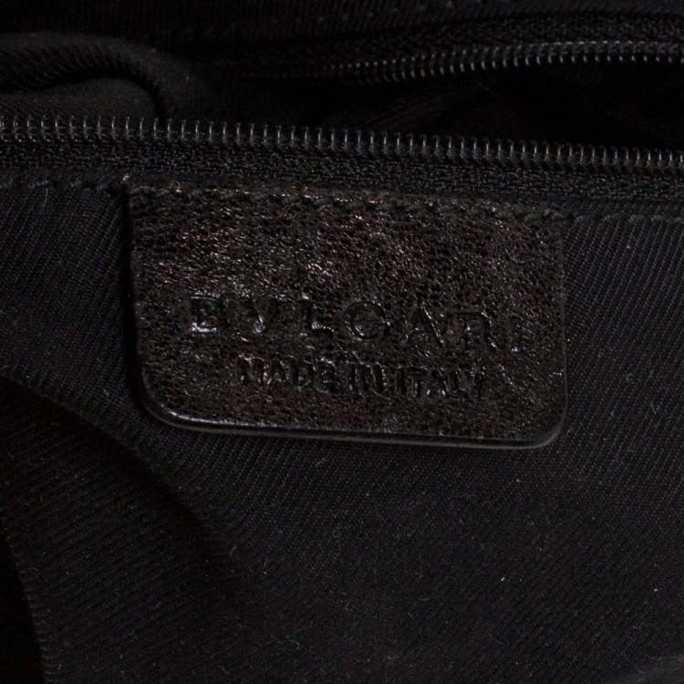 Pre Owned Bvlgari Black Leather Small Leoni Shoulder Bag
