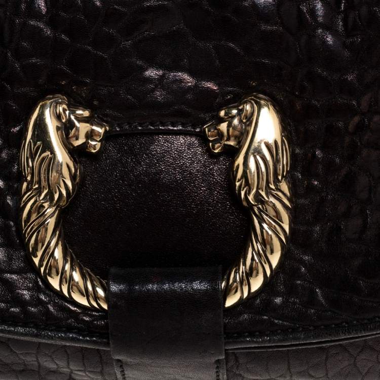 Pre Owned Bvlgari Black Leather Small Leoni Shoulder Bag