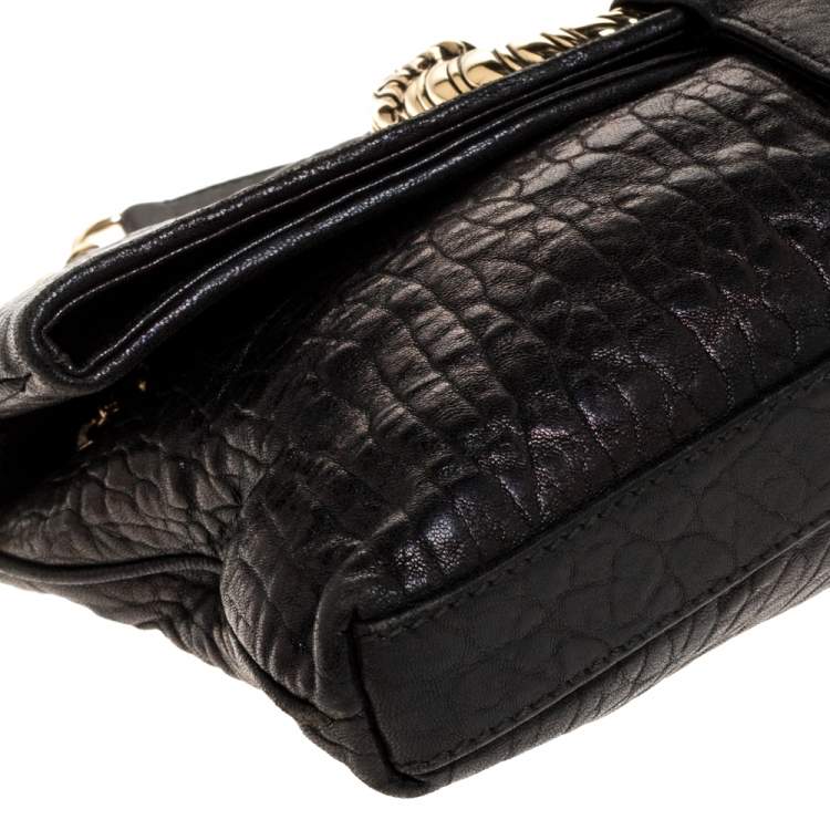 Pre Owned Bvlgari Black Leather Small Leoni Shoulder Bag