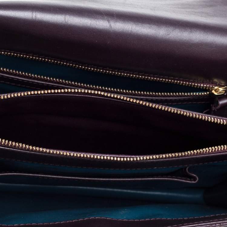 Pre Owned Bvlgari Purple Quilted Scaglie Leather Medium Serpenti Forever Shoulder Bag