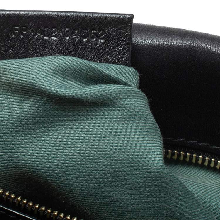 Pre Owned Bvlgari Black Leather Large Serpenti Forever Shoulder Bag