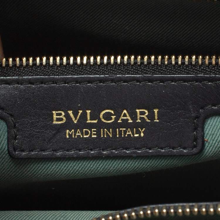 Pre Owned Bvlgari Black Leather Large Serpenti Forever Shoulder Bag