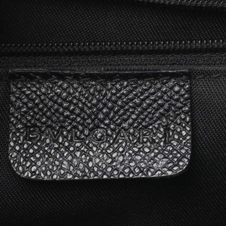 Pre Owned Bvlgari Black Leather Accordion Shoulder Bag