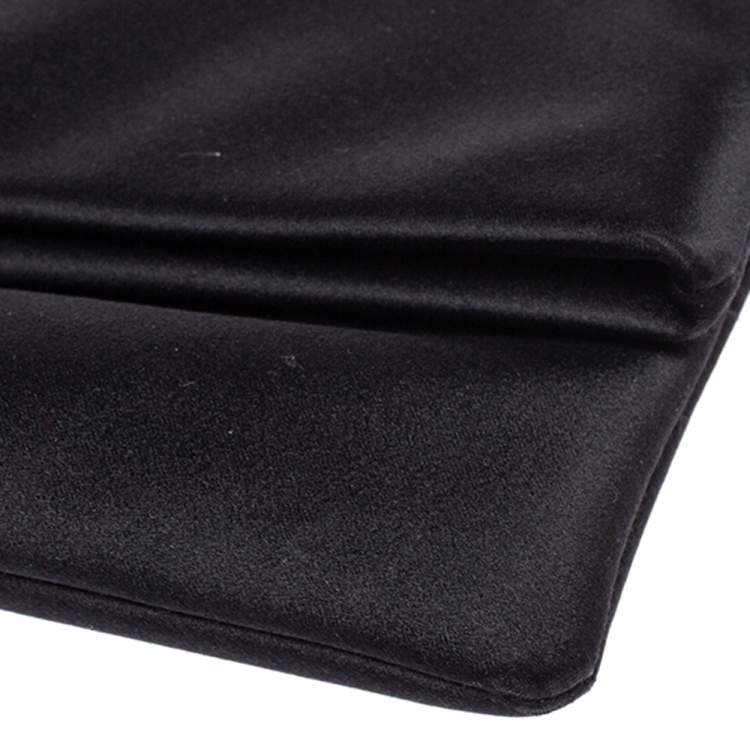 Pre Owned Bvlgari Black Satin Monete Clutch