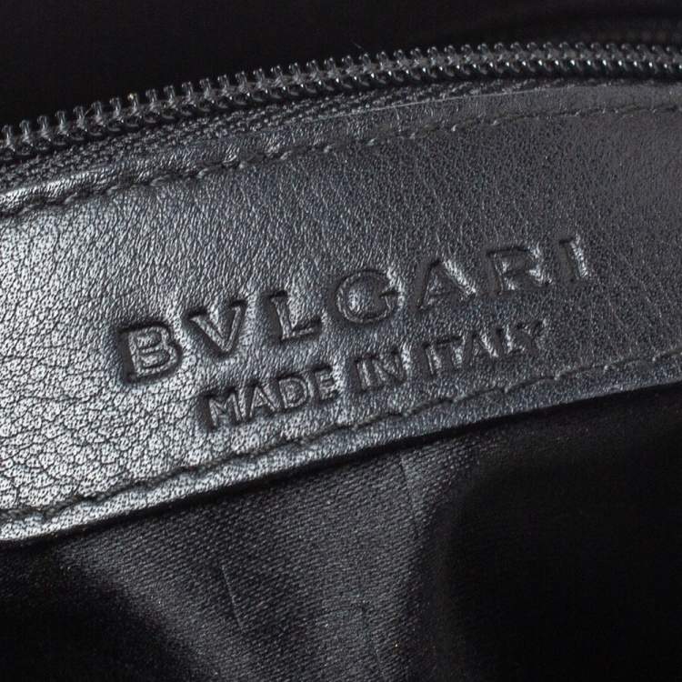 Pre Owned Bvlgari Black Satin Monete Clutch