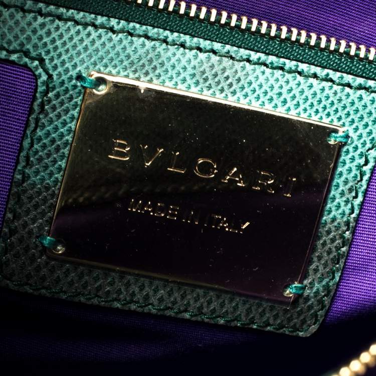 Pre Owned Bvlgari Green Karung Large Serpenti Forever Shoulder Bag
