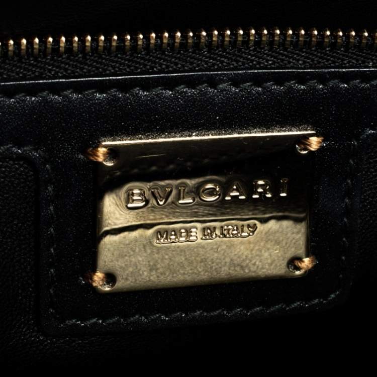 Pre Owned Bvlgari Bronze Python Medium Serpenti Forever Flap Shoulder Bag