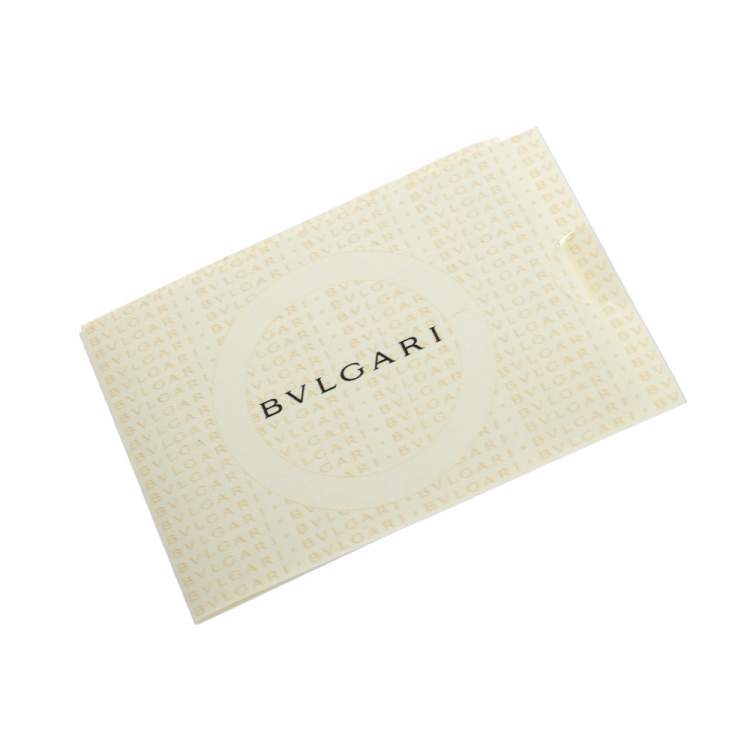 Pre Owned Bulgari Beige Satin Serpent Wristlet Clutch