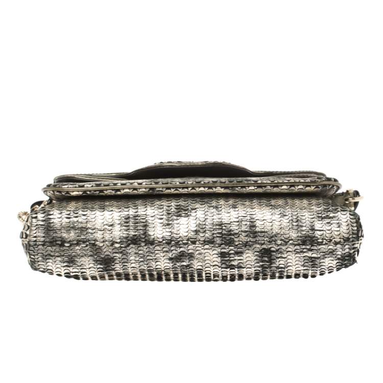 Pre Owned Bvlgari Silver/Gold Patent and Leather Leoni Shoulder Bag