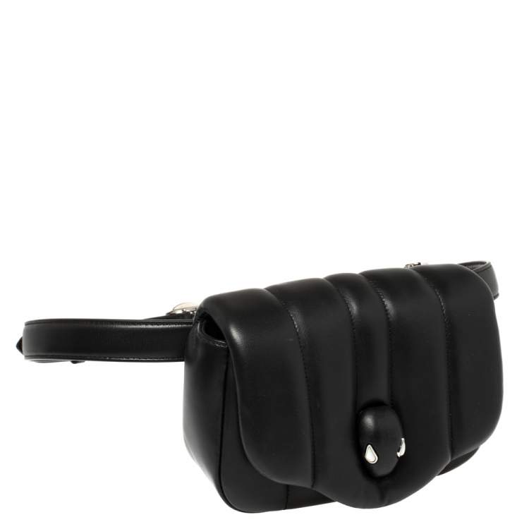 Pre Owned Bvlgari Black Leather Ambush Belt Bag