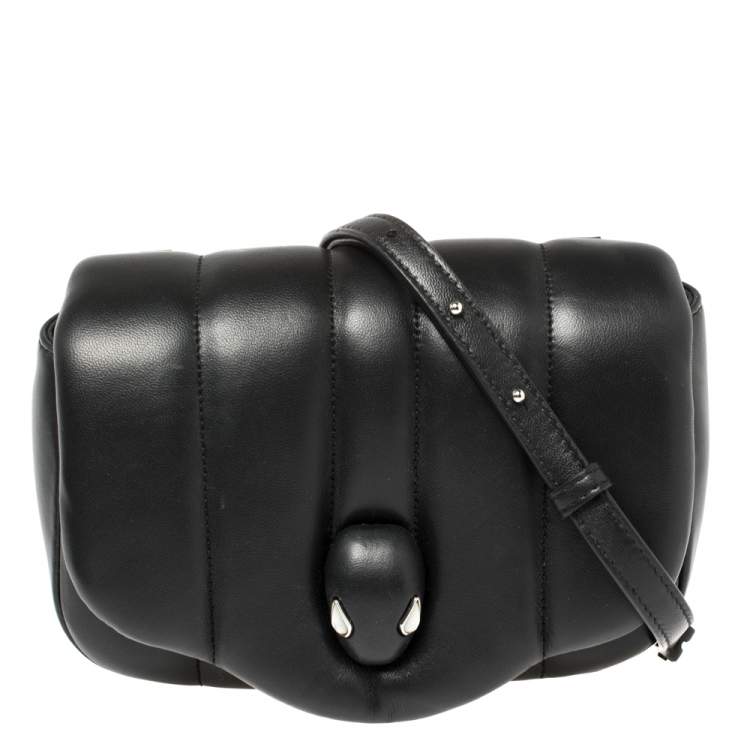 Pre Owned Bvlgari Black Leather Ambush Belt Bag