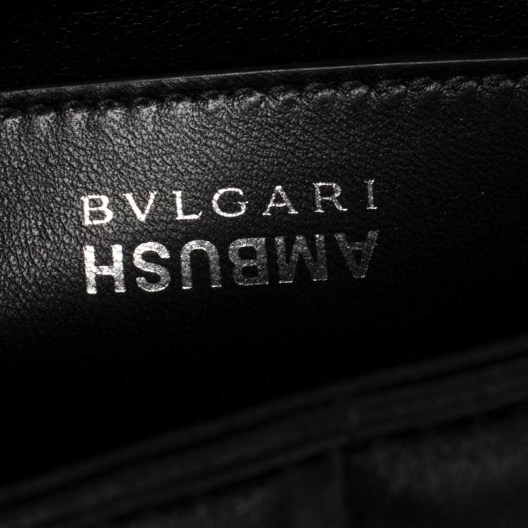 Pre Owned Bvlgari Black Leather Ambush Belt Bag