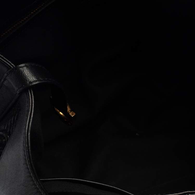 Pre Owned Bvlgari Black Leather Chandra Hobo