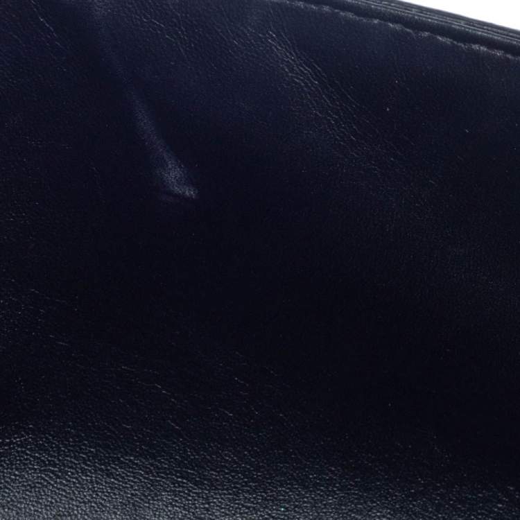 Pre Owned Bvlgari Ombre Midnight Blue Python Serpenti Cocktail Clutch