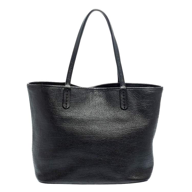 Pre Owned Bvlgari Black Soft Leather Sotirio Tote