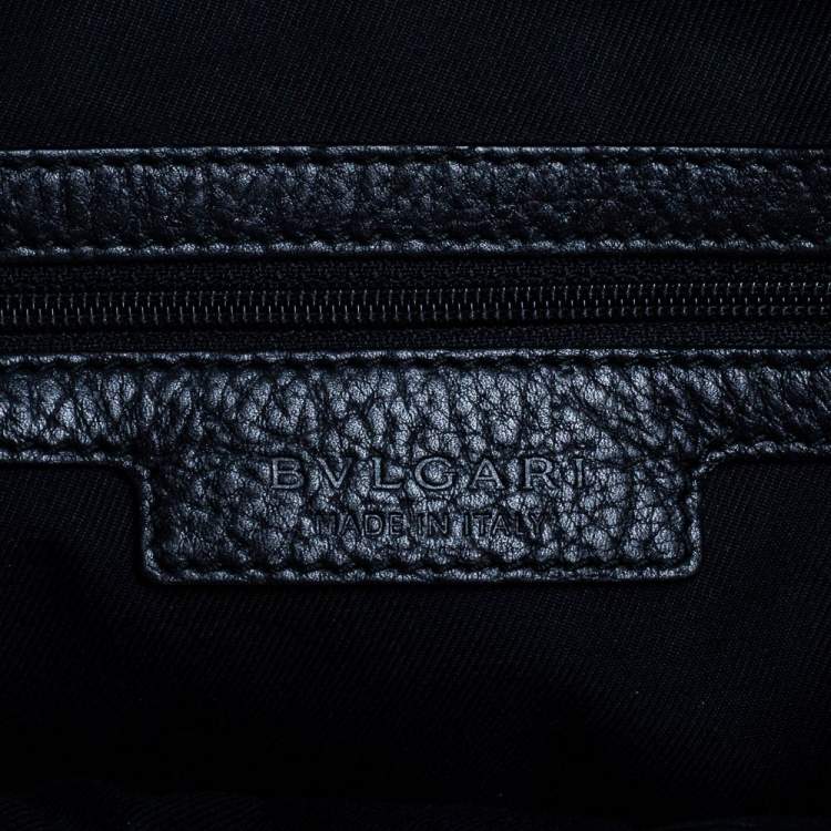 Pre Owned Bvlgari Black Soft Leather Sotirio Tote