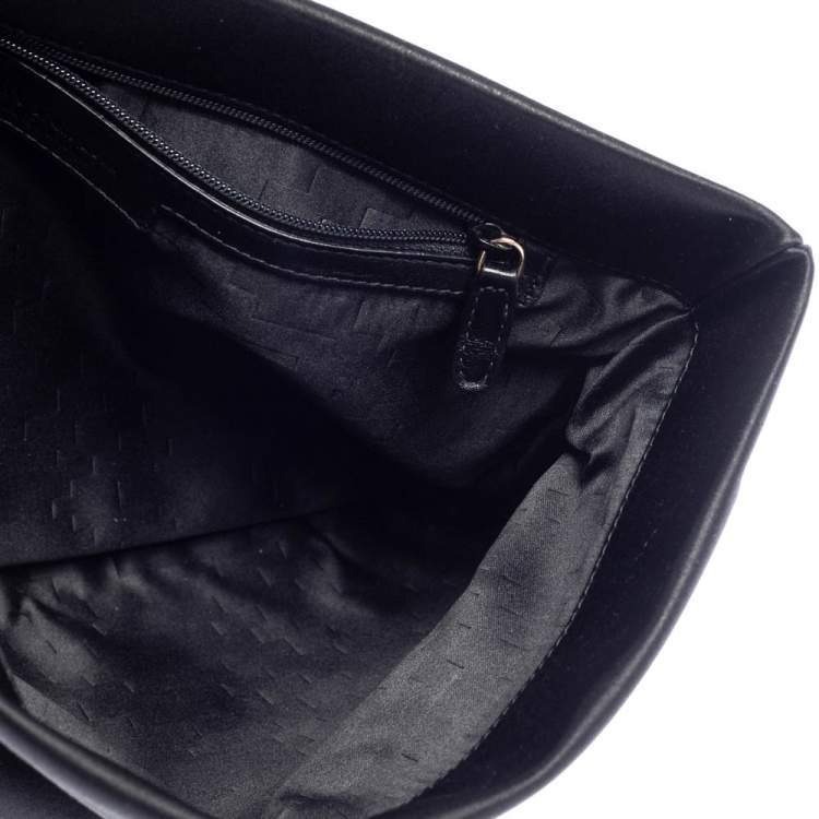 Pre Owned Bvlgari Black Satin Monete Clutch