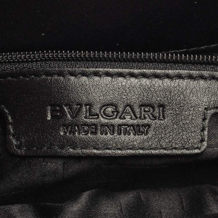 Pre Owned Bvlgari Black Satin Monete Clutch