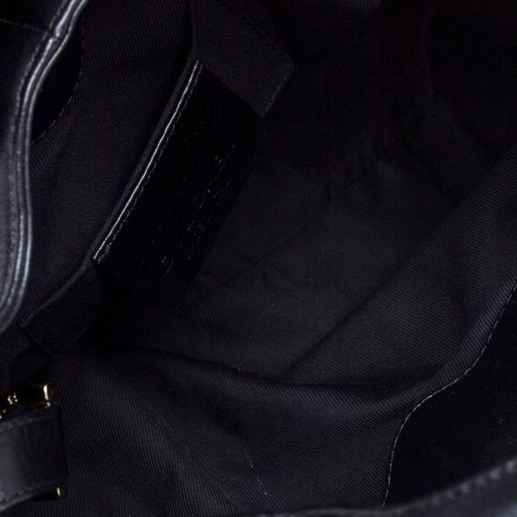 Pre Owned Bvlgari Black Leather Chandra Satchel