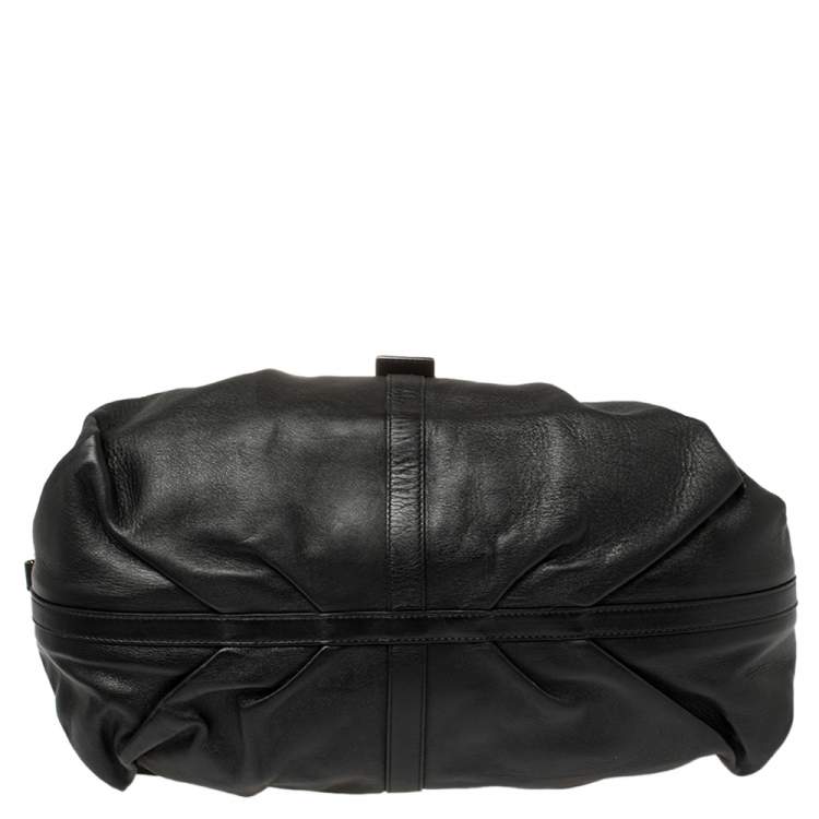 Pre Owned Bvlgari Black Leather Chandra Hobo