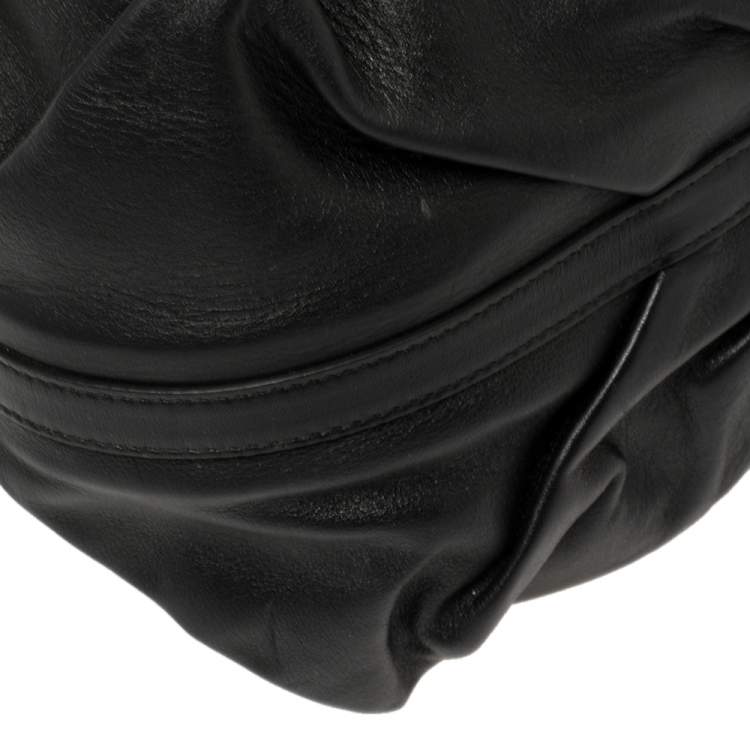 Pre Owned Bvlgari Black Leather Chandra Hobo