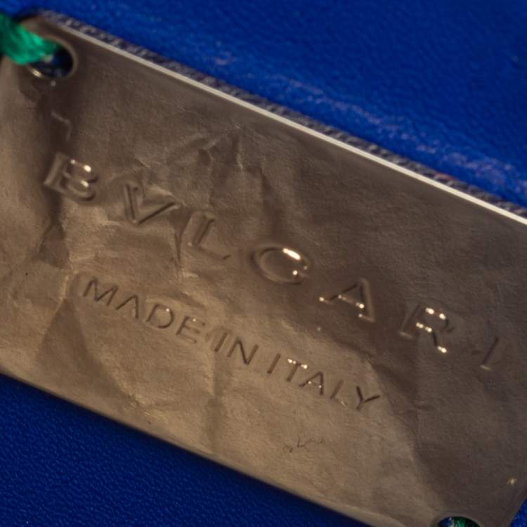 Pre Owned Bvlgari Blue Stingray and Leather Serpenti Forever Shoulder Bag
