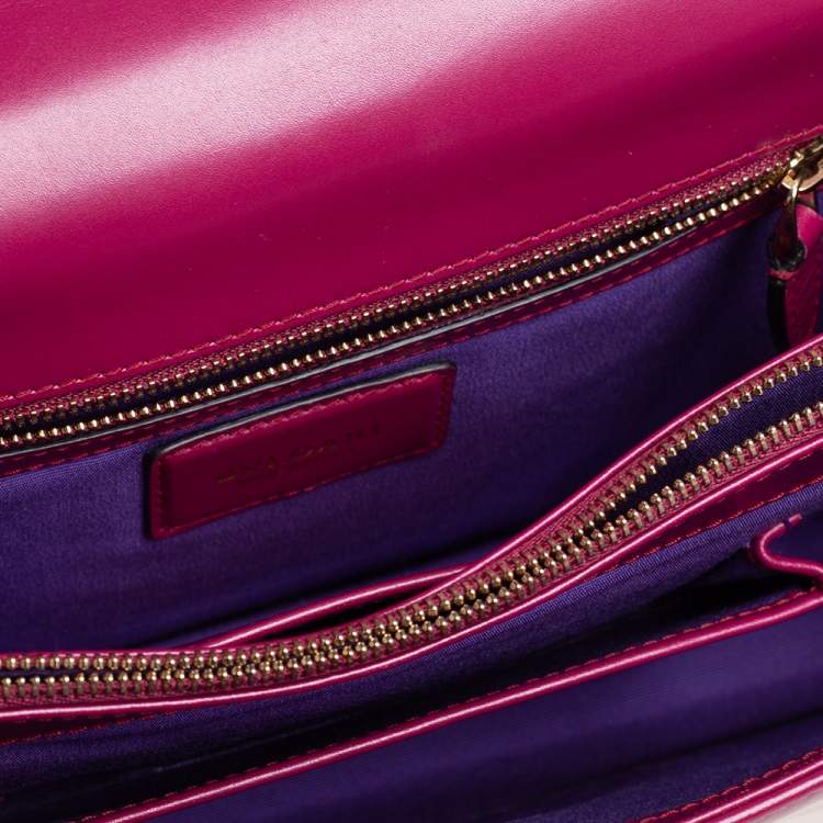 Pre Owned Bvlgari Purple Leather Medium Serpenti Forever Flap Shoulder Bag