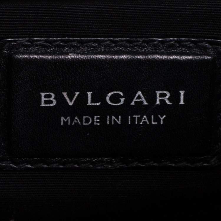 Pre Owned Bvlgari Black Leather Large Plisse Serpenti Forever Shoulder Bag