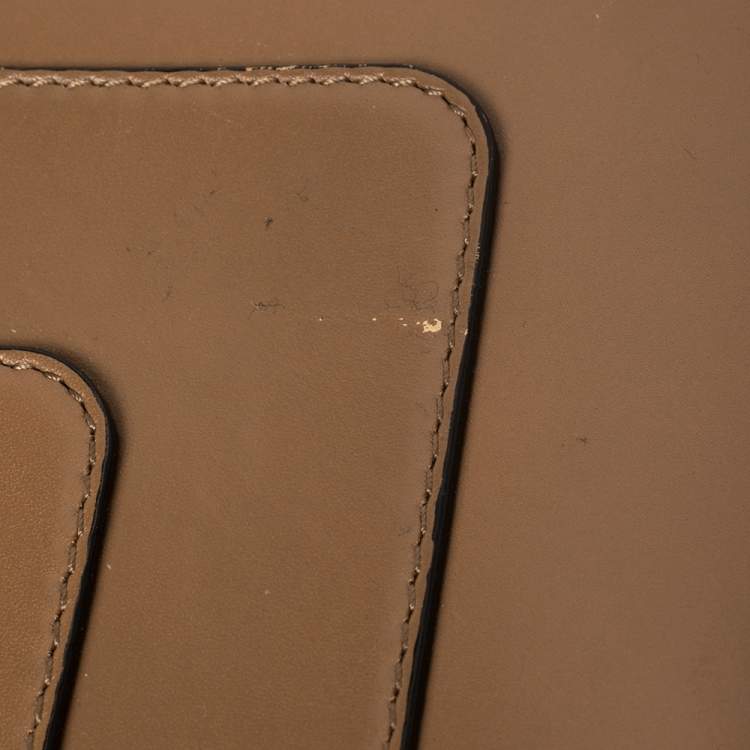 Pre Owned Bvlgari Tan/Black Leather Medium Serpenti Forever Flap Shoulder Bag