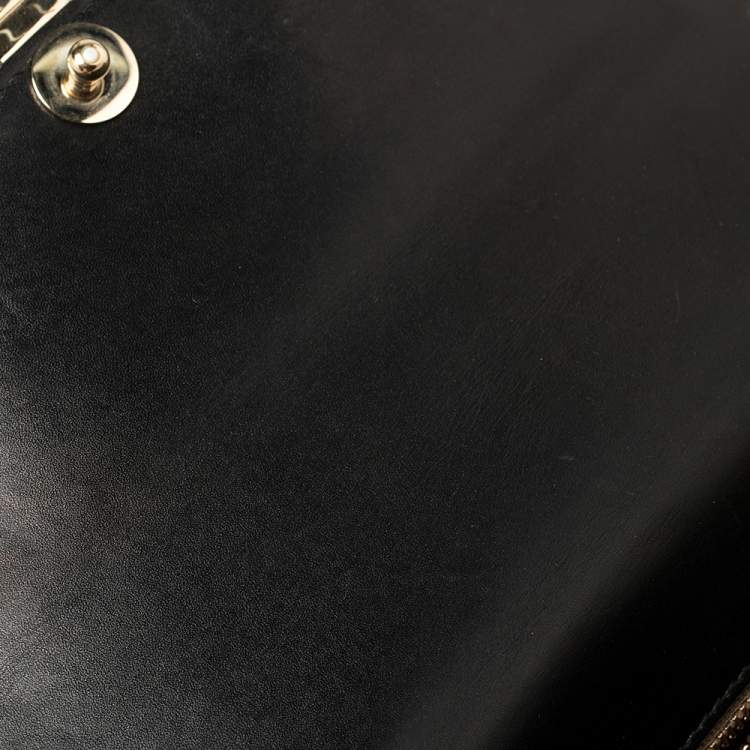 Pre Owned Bvlgari Tan/Black Leather Medium Serpenti Forever Flap Shoulder Bag