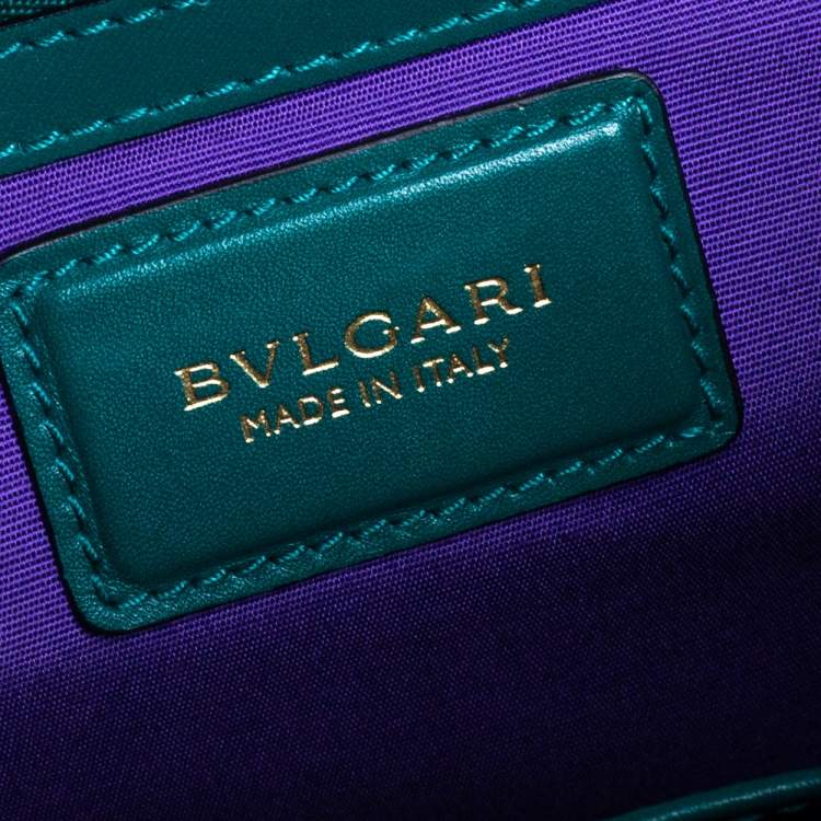 Pre Owned Bvlgari Green Leather Large Serpenti Forever Shoulder Bag