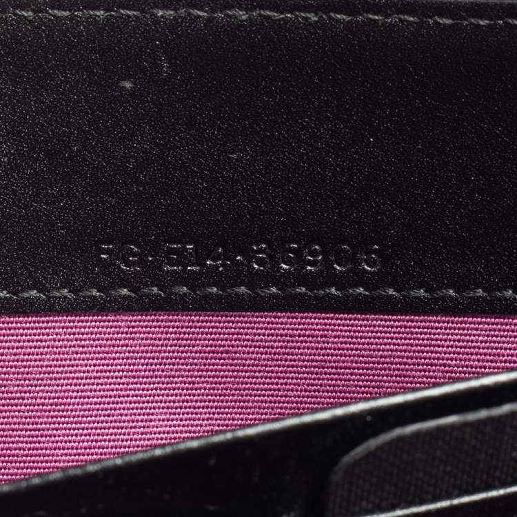 Pre Owned Bvlgari Black Leather Zip Around Wallet