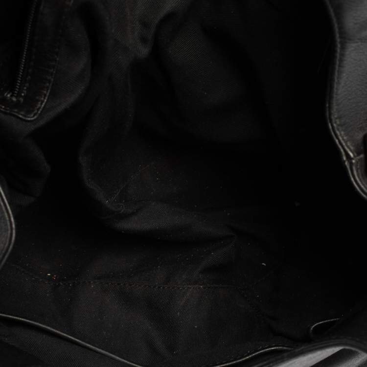 Pre Owned Bvlgari Black Leather Chandra Hobo