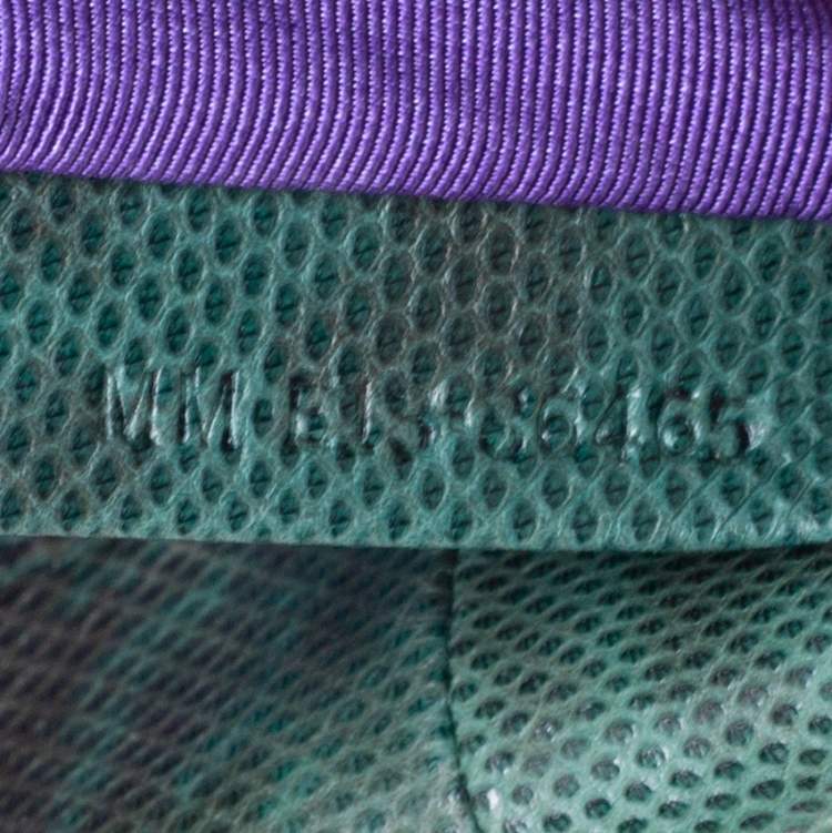 Pre Owned Bvlgari Green Karung Medium Serpenti Forever Flap Shoulder Bag