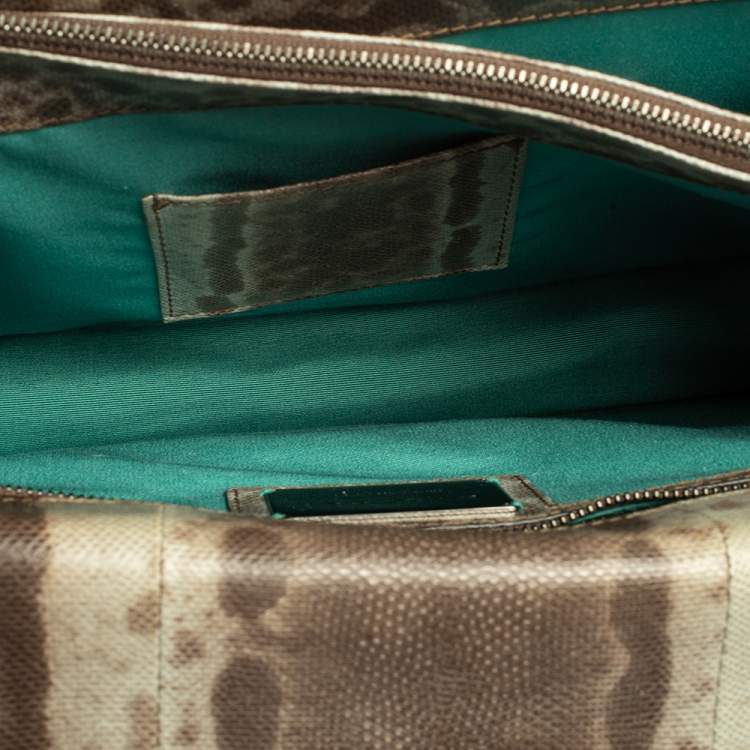 مملوكة مسبقًا Bvlgari Grey Karung Large Serpenti Forever Shoulder Bag 