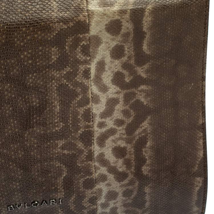مملوكة مسبقًا Bvlgari Grey Karung Large Serpenti Forever Shoulder Bag 