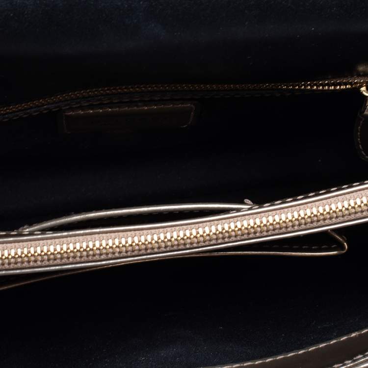 Pre Owned Bvlgari Brown Patent Leather Medium Serpenti Forever Shoulder Bag