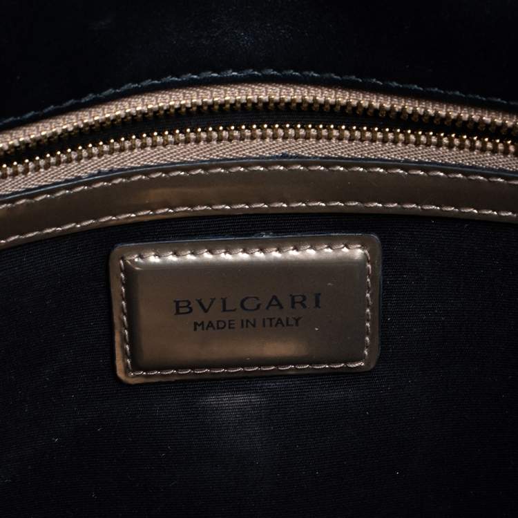 Pre Owned Bvlgari Brown Patent Leather Medium Serpenti Forever Shoulder Bag