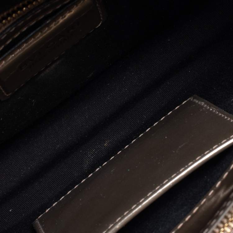 Pre Owned Bvlgari Brown Patent Leather Medium Serpenti Forever Shoulder Bag