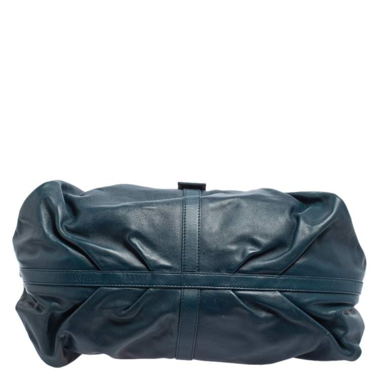 Pre Owned Bvlgari Teal Leather Chandra Hobo