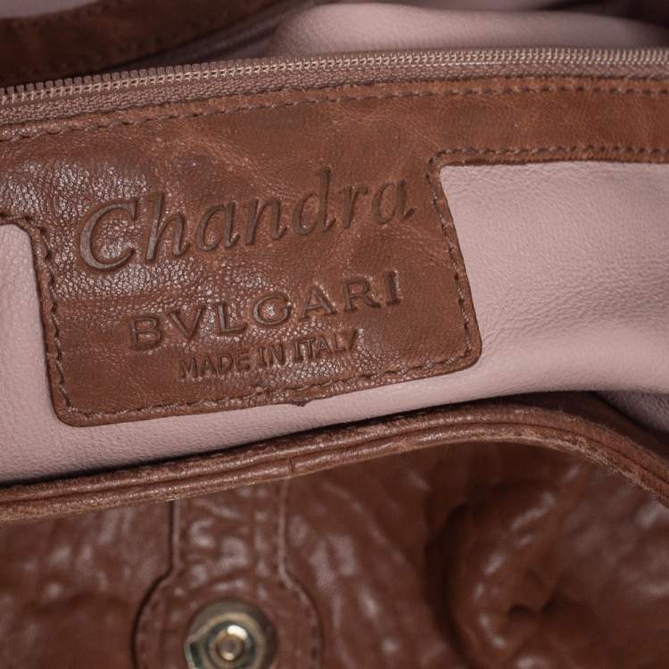 Pre Owned Bvlgari Tan Leather Chandra Hobo