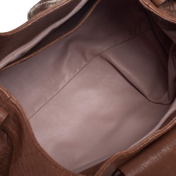 Pre Owned Bvlgari Tan Leather Chandra Hobo