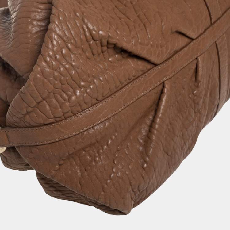 Pre Owned Bvlgari Tan Leather Chandra Hobo