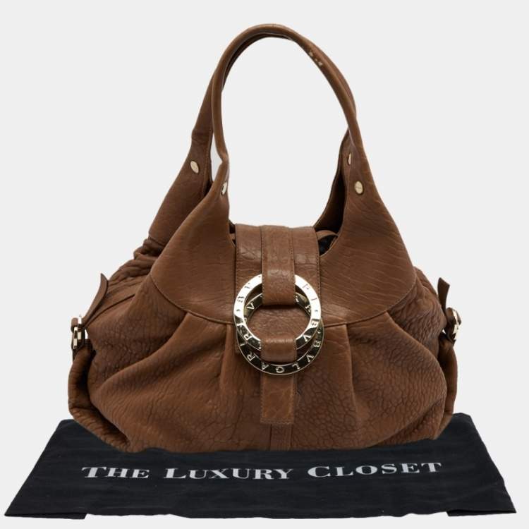 Pre Owned Bvlgari Tan Leather Chandra Hobo