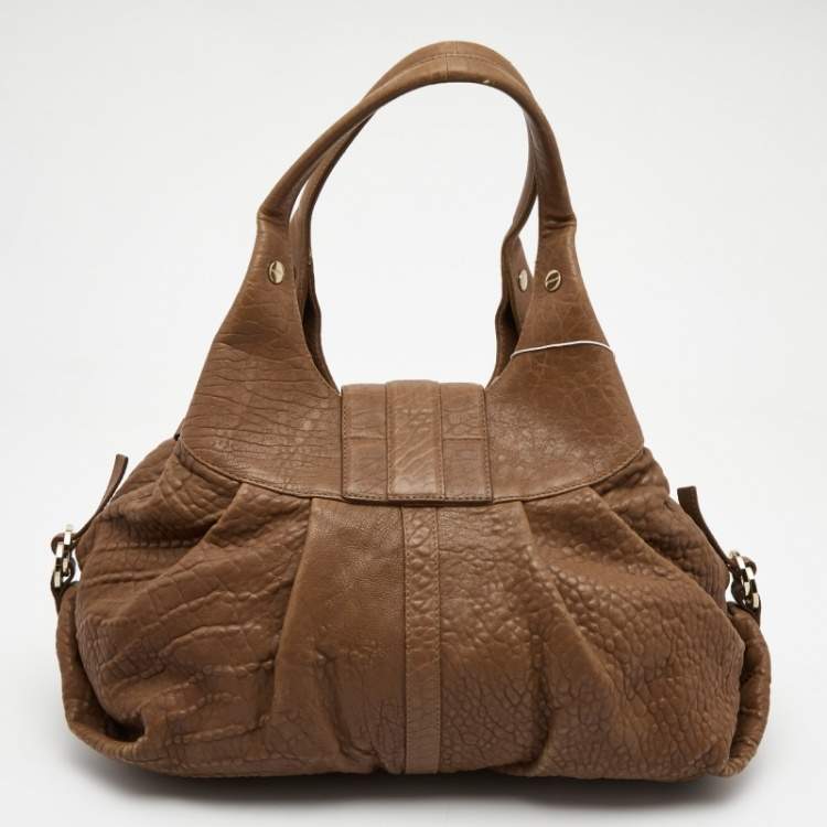 Pre Owned Bvlgari Tan Leather Chandra Hobo